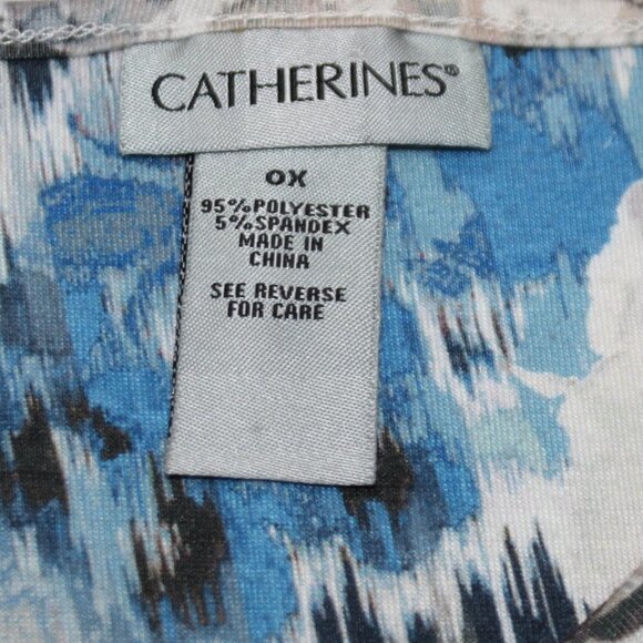 Catherines Floral Tunic Style Womens Top - Picture 7 of 11